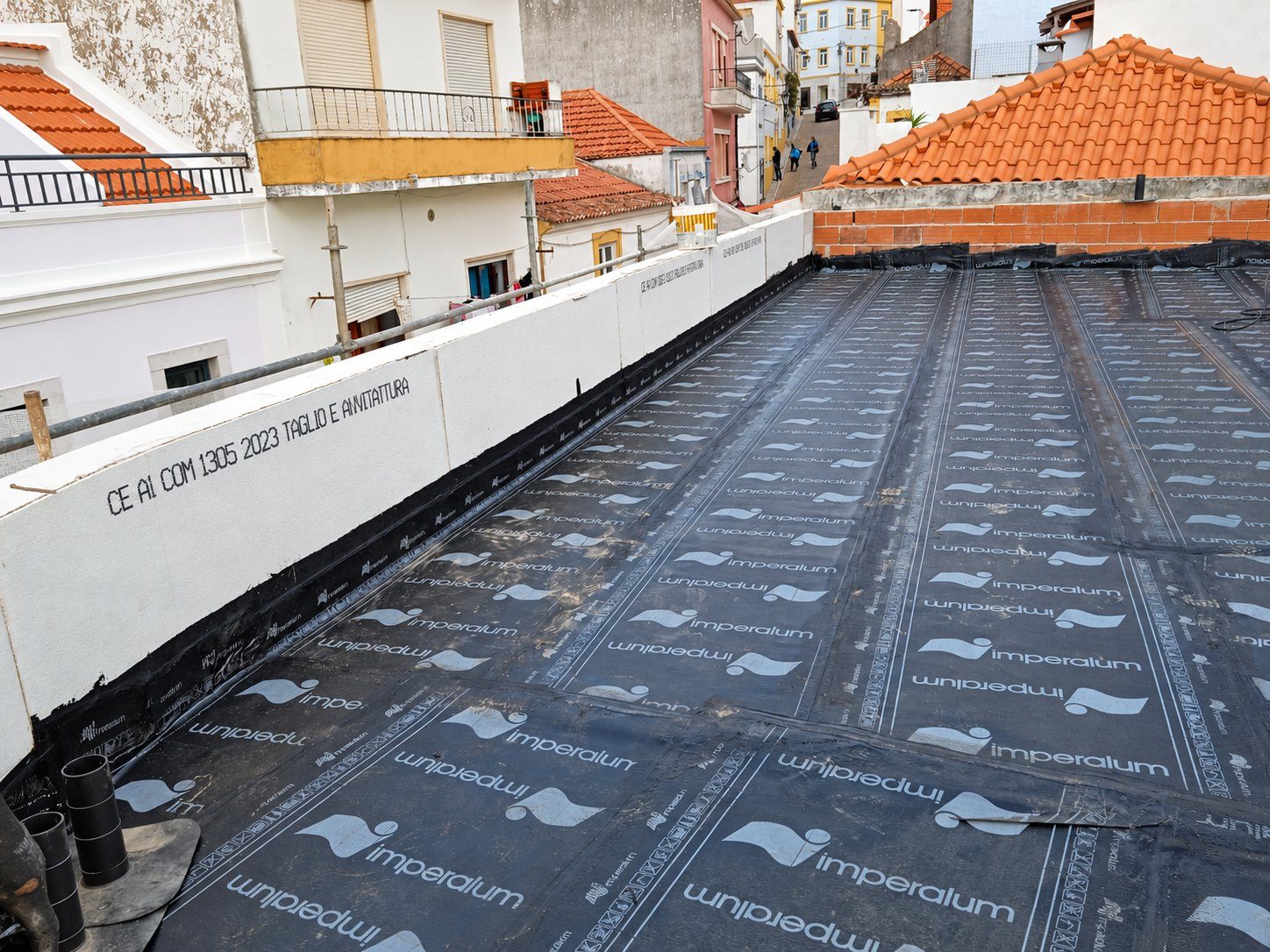 Waterproofing the roof terrace