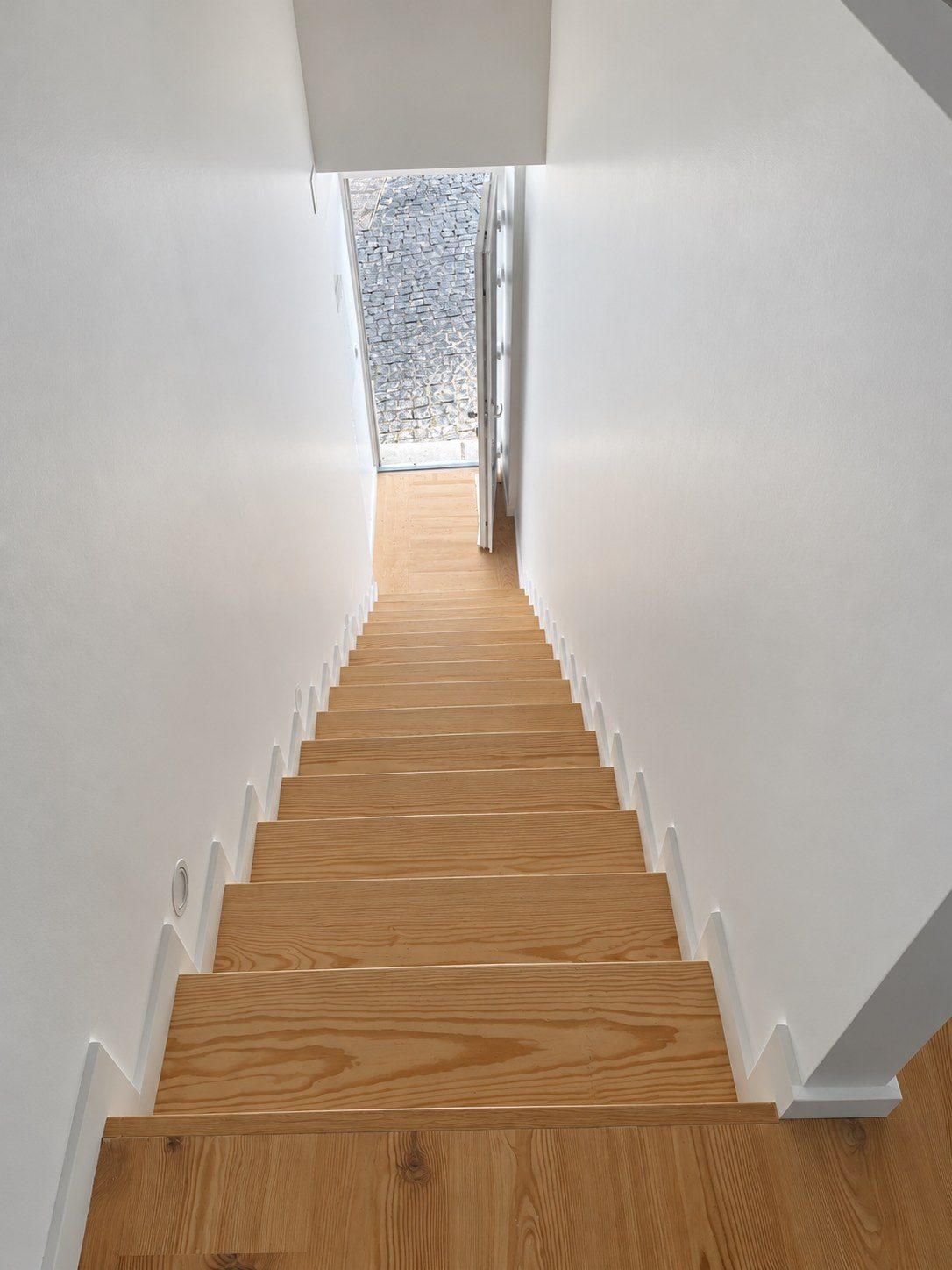 Timber stair to the street